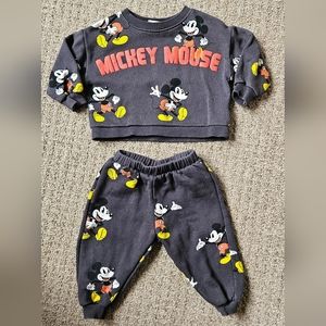 Zara 🖤 12-18m Mickey Mouse Set